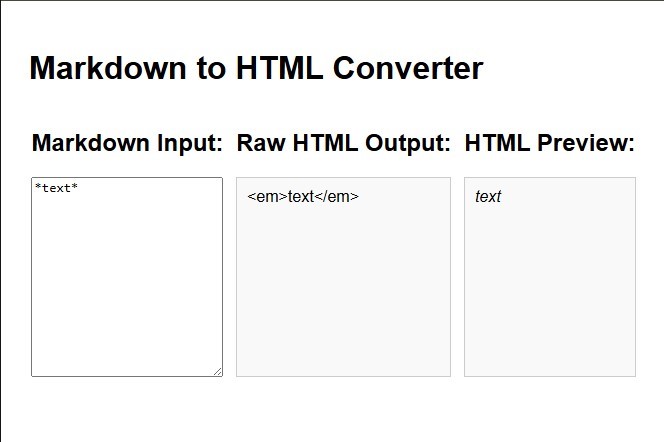 Markdown Project